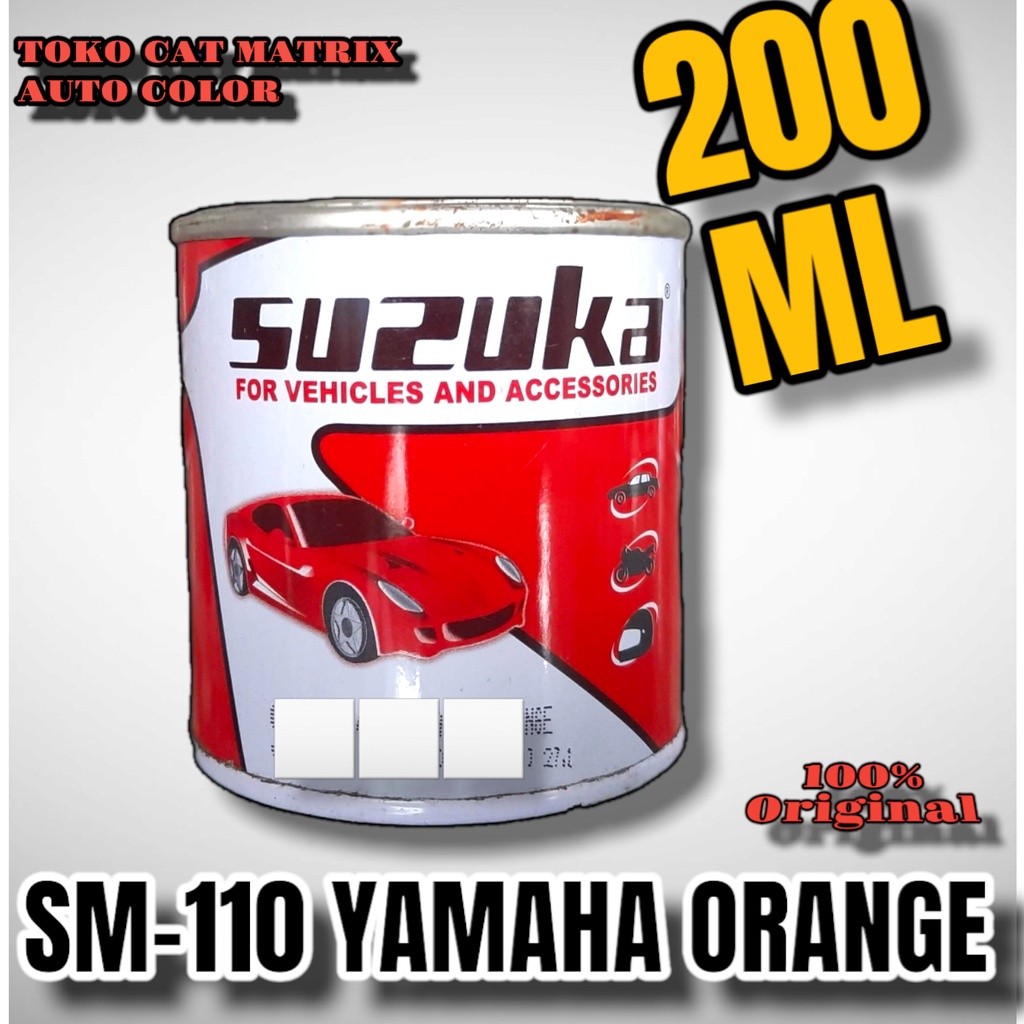 suzuka yamaha orange ( SM-110 ) Solid Standar Metallic untuk Mobil, Motor, Kayu, Besi, 200ml ,Cat Dico