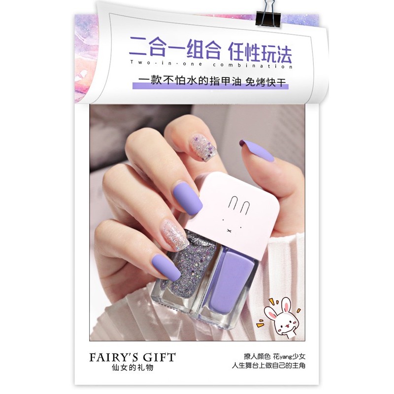 (30WARNA) FAIRY'S GIFT KOREAN NAIL POLISH kutek 2in1 HALAL KOREA kutek nail polish