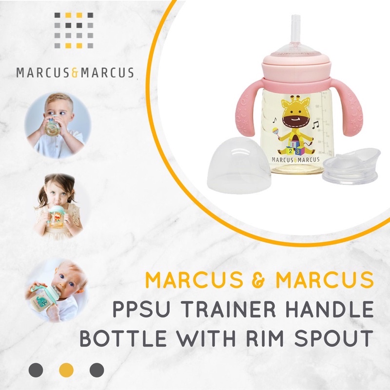 MARCUS &amp; MARCUS TRANSITION TRAINER BOTTLE RIM SPOUT SET - botol minum bayi dan anak