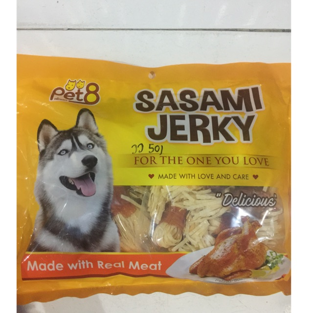 Pet8 sasami Jerky Chicken JJ501 cemilan snack Anjing