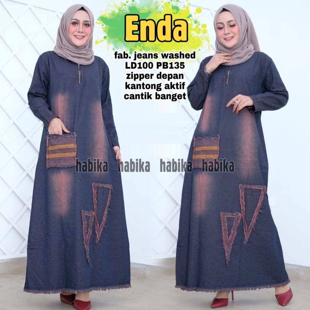 ENDA SHOFIYA DRESS JEANS GROSIR BAJU MURAH SOLO GBM