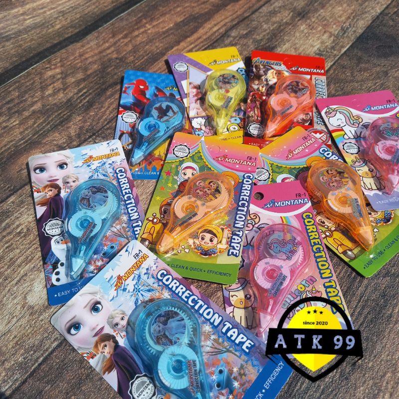 

12 PCS TIPE EX KERTAS MONTANA/TIPE X KERTAS/TIPEX/CORRECTION TAPE