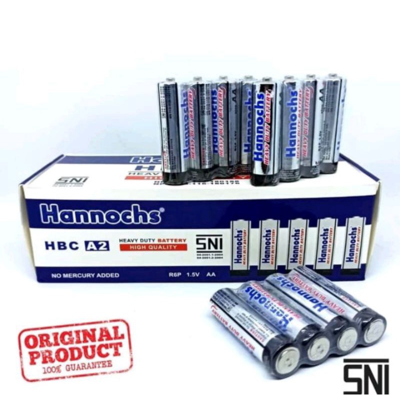 Baterai / Battery Hannochs HBC A2 Heavy Duty isi 4 pcs SNI