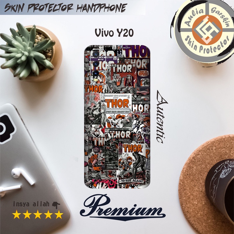 Garskin HP Vivo Y20 Motif Stiker Free Custom Motif (Bisa COD)