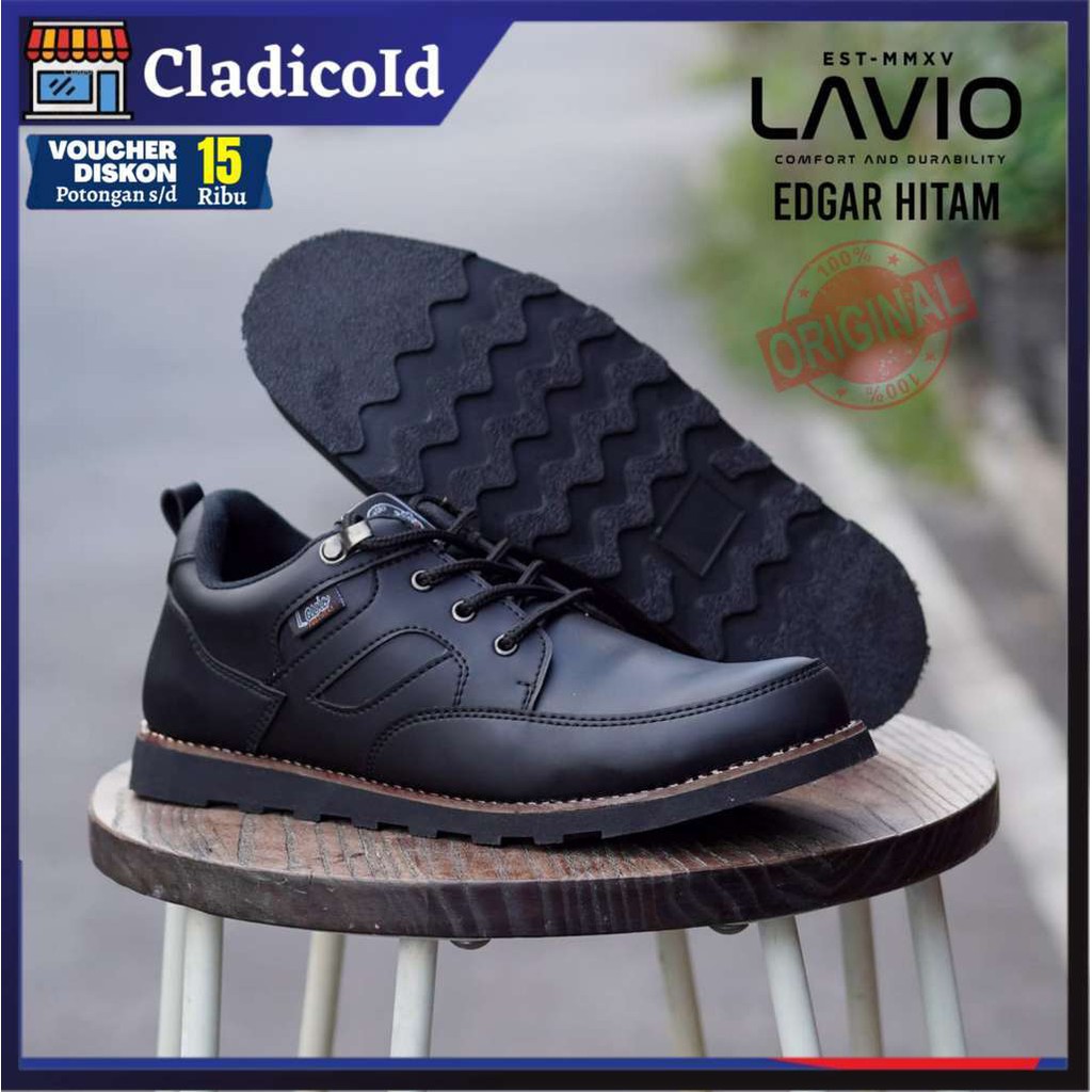 SEPATU CASUAL FORMAL PRIA ORIGINAL MODEL KEREN DAN TERBARU WARNA HITAM TAN COKLAT SYTLISH ACARA SANTAI JALAN-JALAN SNEAKERS SNEAKER COWOK LAVIO EDGAR