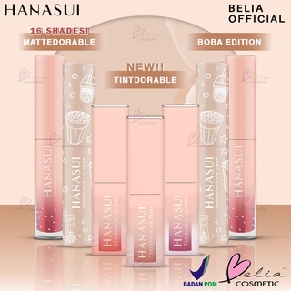 Image of ❤ BELIA ❤ HANASUI ✔️BPOM BOBA Mattedorable Lip Cream Tintdorable Lip Tint | Lip Stain | Lipstick dual function bibir blush on lip and cheek