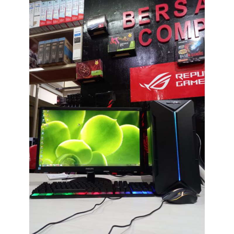 PC Core i5 /ram 8gb/vga 4gb/monitor /FULL SETT Siap pakai gaming editing