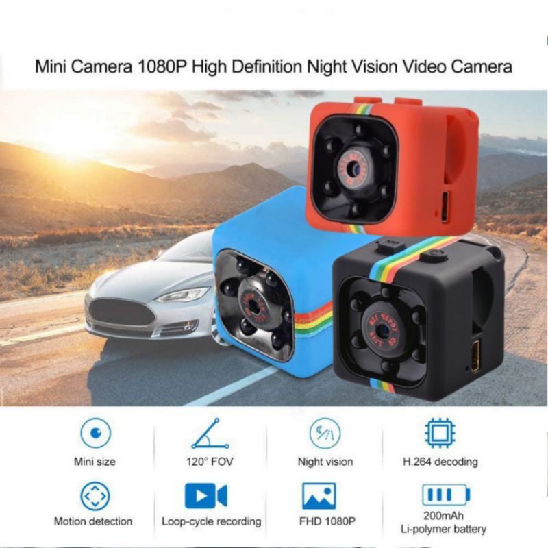 SPY CAMERA MINI SQ11 NIGHT VISION / KAMERA PENGINTAI CCTV / WIFI FULL HD 1080P SUPPORT