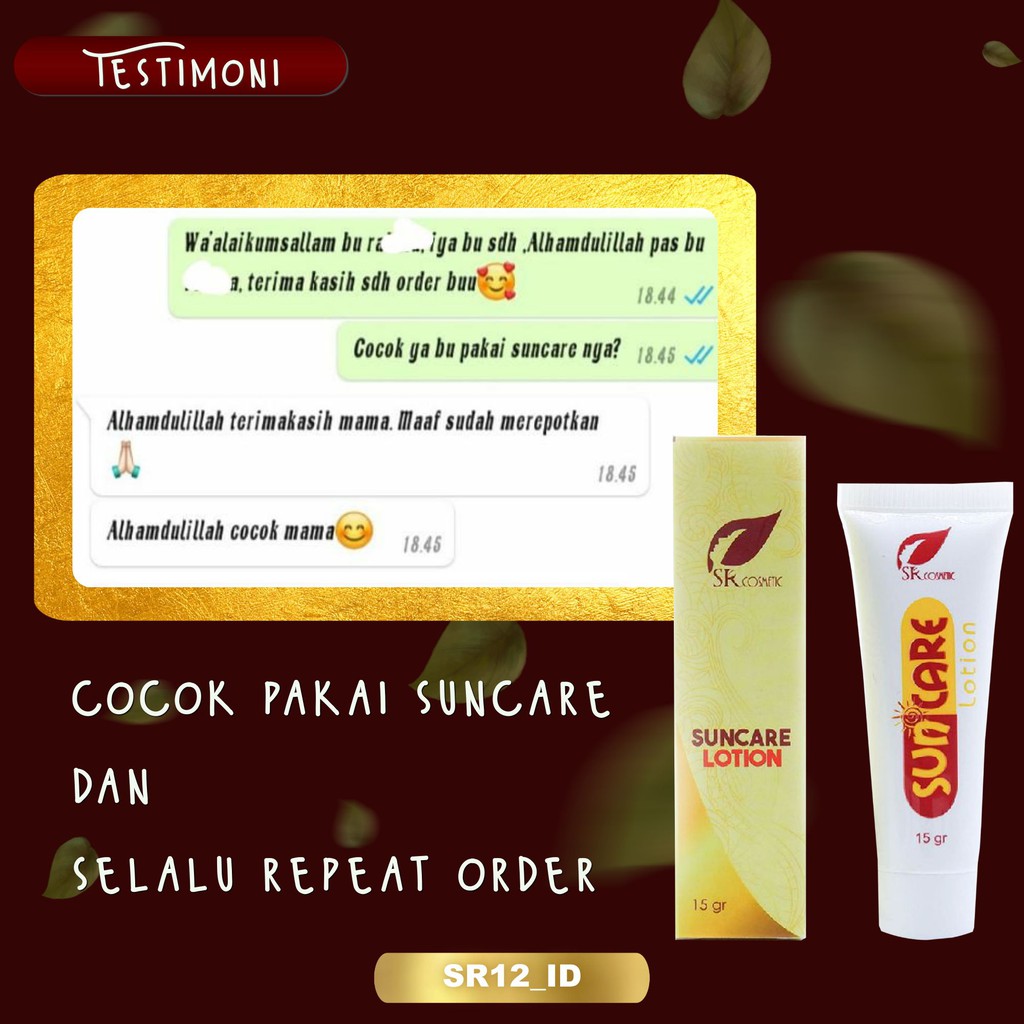 SUNCARE SR12 SPF 25 / SUN CARE SR12 / MELINDUNGI KULIT DARI SINAR UV A &amp; UV B