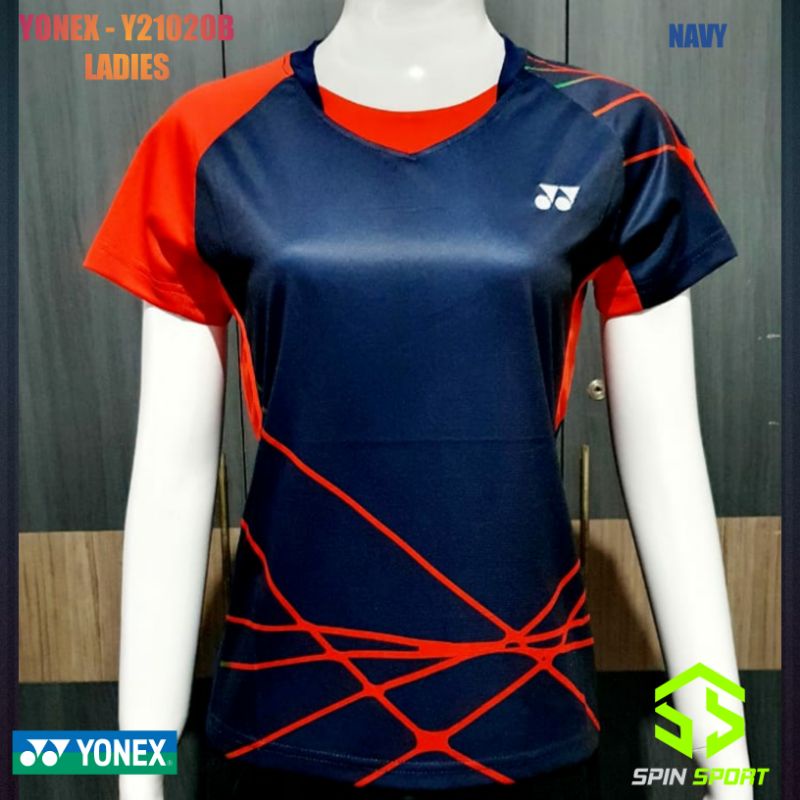 [Y21020B Navy] Kaos Baju Yonex Ladies Wanita Cewek Import Premium Jersey Tenis Meja Pingpong 21020