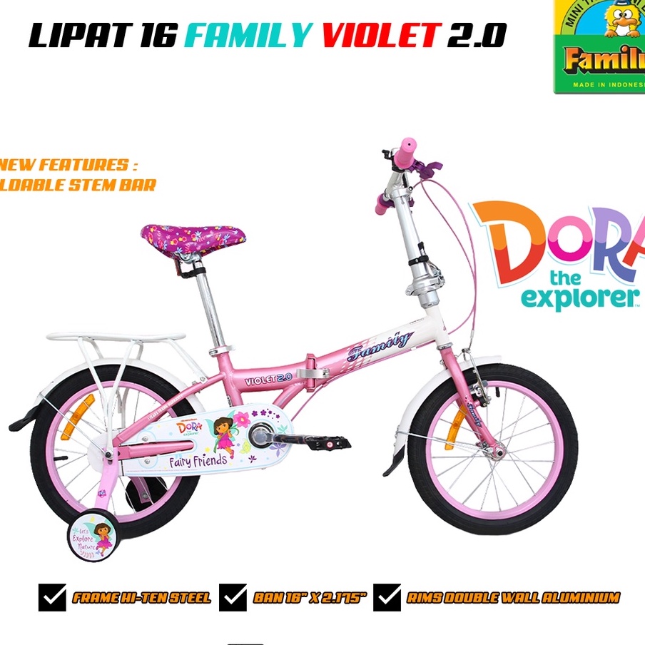 Bazar Sepeda - Sepeda Anak Lipat 16 Inch Family Violet