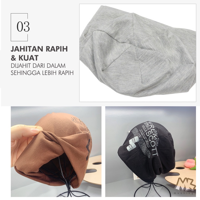 Beanie Hat Double Layer Cotton Cap / Kupluk Premium 2 lapis