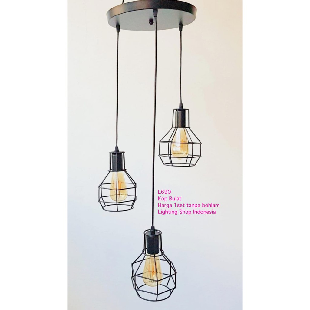 Lampu gantung 3in1 dapet 1set 3Lampu minimalis simple hias Lampu gantung 3in1 dapet 1set 3Lampu minimalis simple hias
