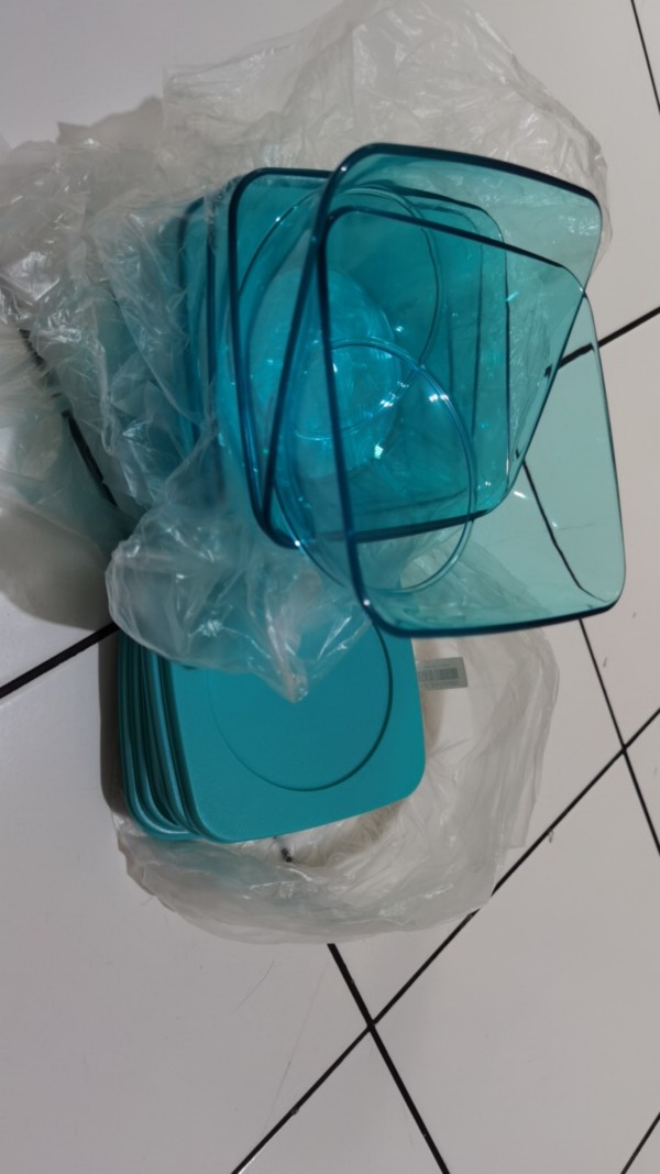 Clear Square Bowl (1 Pcs) Mangkok Tupwr