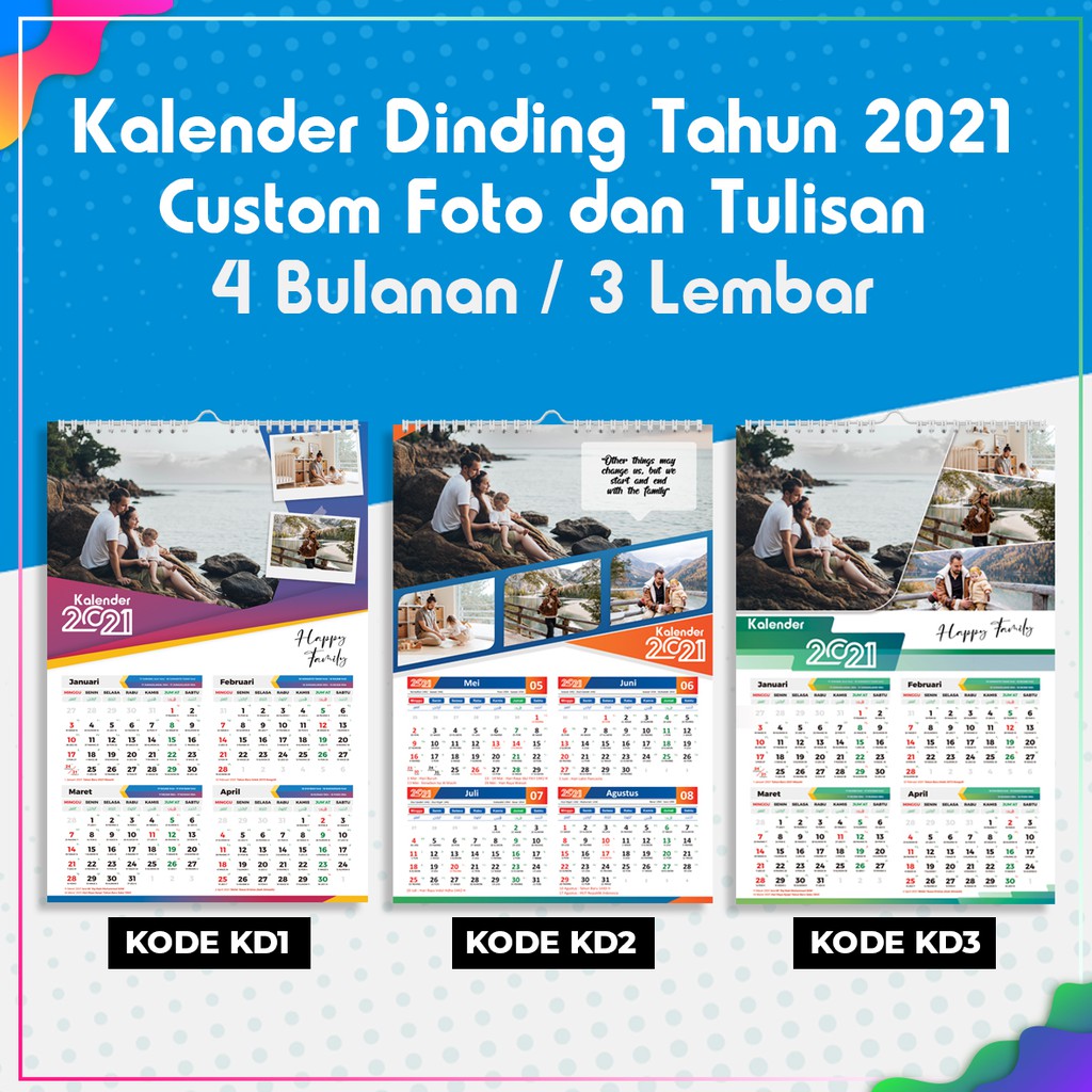 

KALENDER DINDING 4 BULAN [CUSTOM] 3LEMBAR