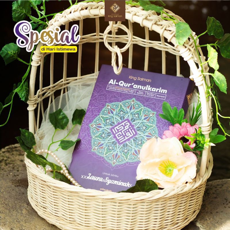 Al-Qur'an Mahar Custom Nama Istri atau Suami/ Alquran Hafazan Reguler King Salman A5/Alquran Pernika