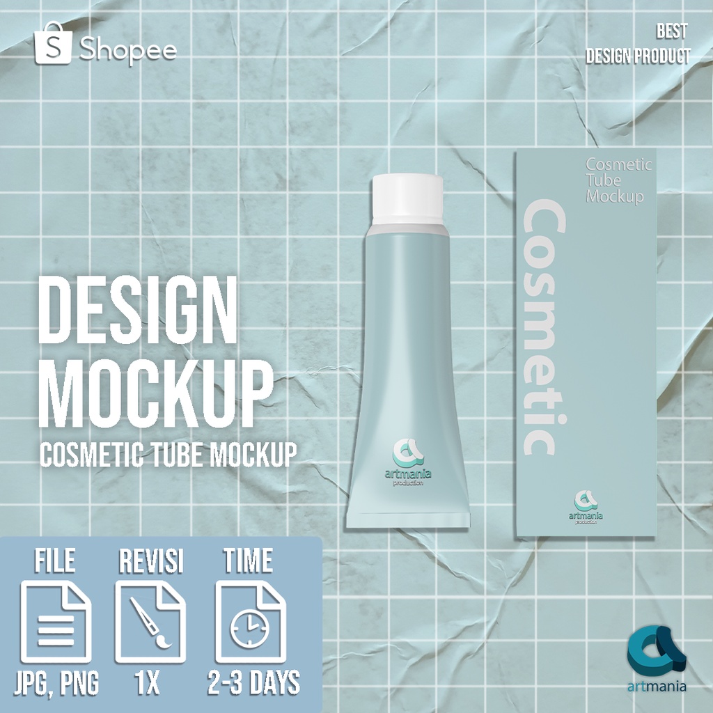 JASA DESAIN PRODUK MOCKUP | DESAIN KEMASAN KOSMETIK [ MOCKUP ONLY ]