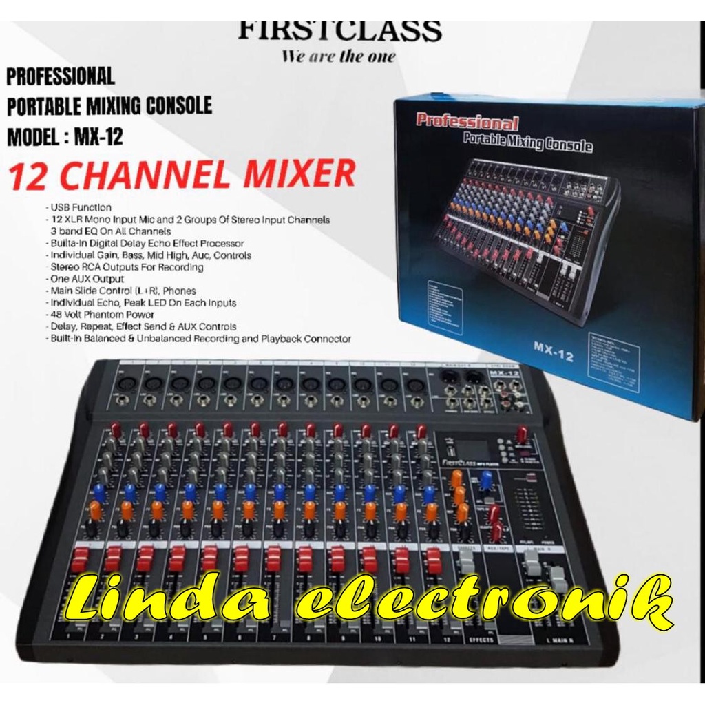 MIXER FIRSTCLASS MX12 MX 12 12 CHANNEL ORIGINAL