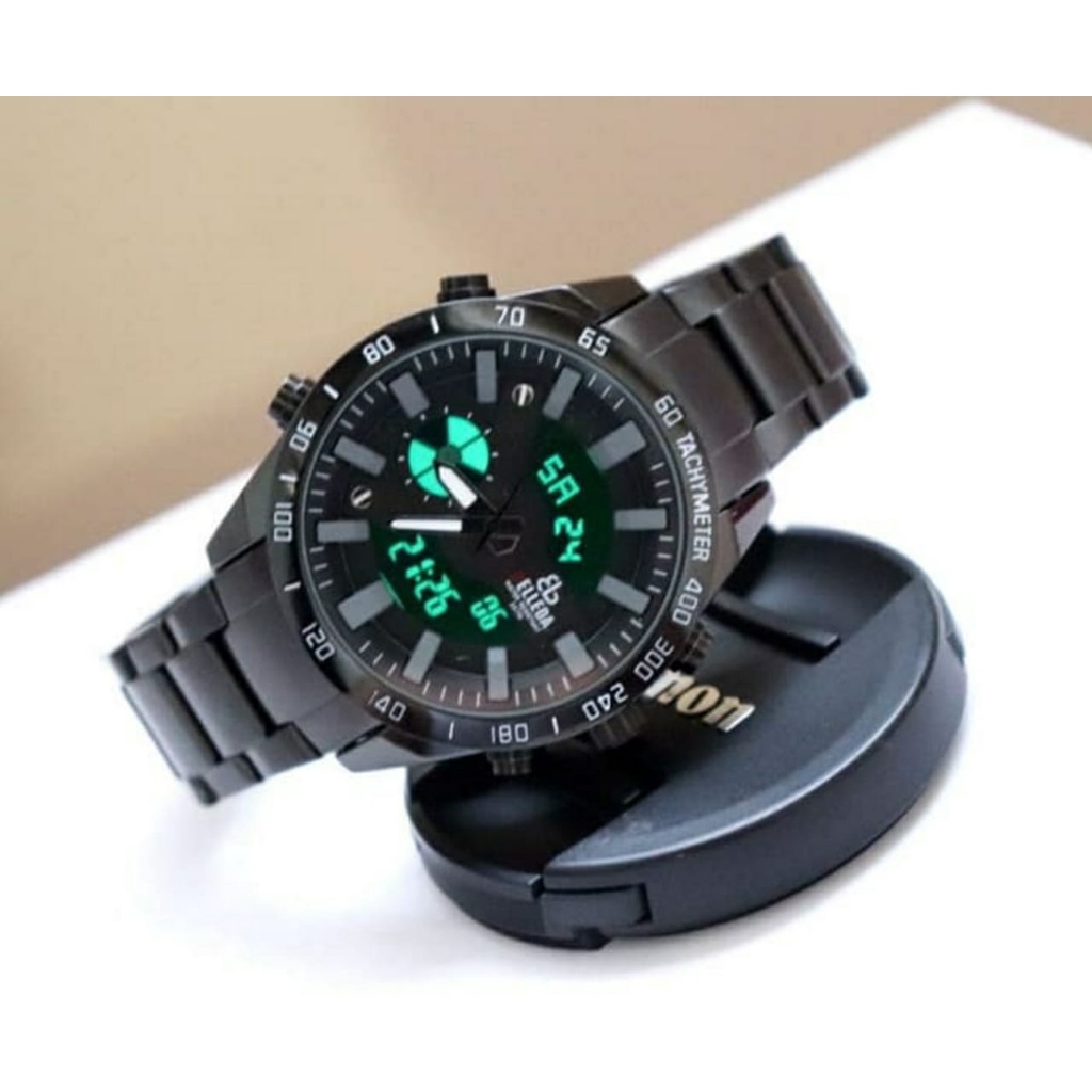 Belleda 9041 - Jam tangan pria sporty analog digital strap rantai stainless