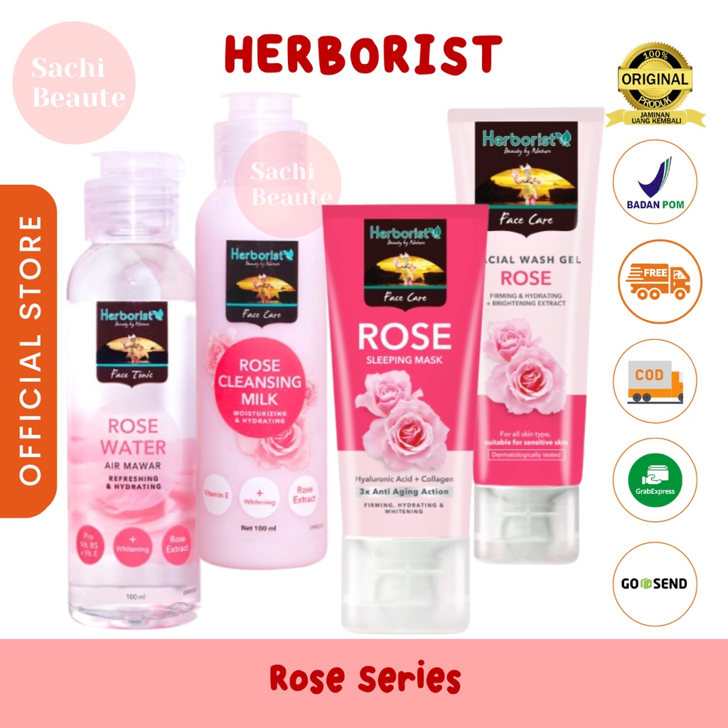 Herborist Rose Water | Herborist Cleansing Milk Rose | Herboris | Pembersih Wajah