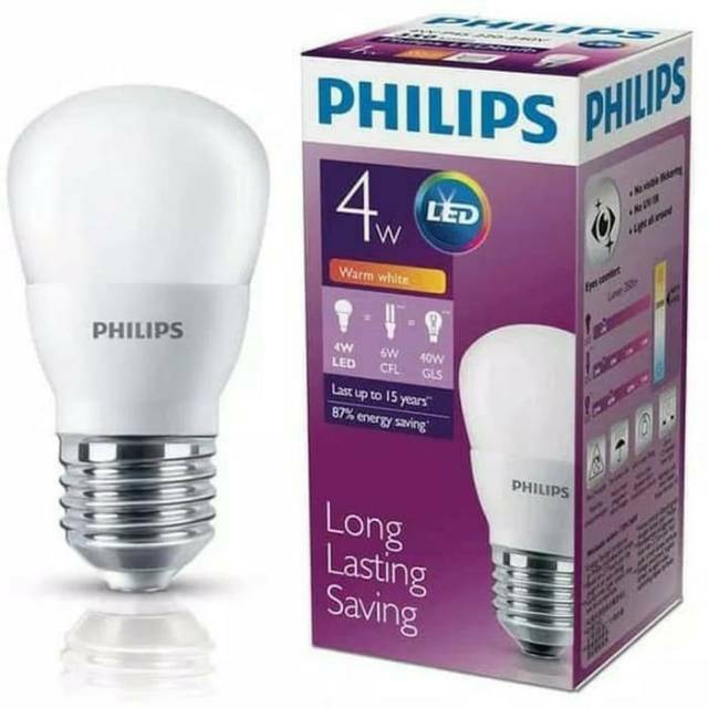 LAMPU PHILIPS LED 4 WATT WARM WHITE