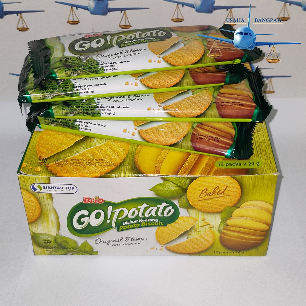 

Go Potato Biskuit Kentang Rasa Original | 1 Pak Crispy Biscuit Cracker