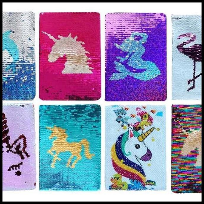 

Buku Tulis Diary Sequins Unicorn/Bulu Bisa Ganti Gambar Barang Wildastore92