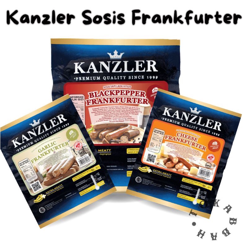 

Kanzler Sosis Frankfurter Keju Garlic Blackpepper 300 gram