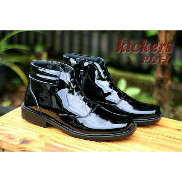 Sepatu Kickers Pria PDH Formal Pantofel Lecir Mengkilap Paskibraka Upacara
