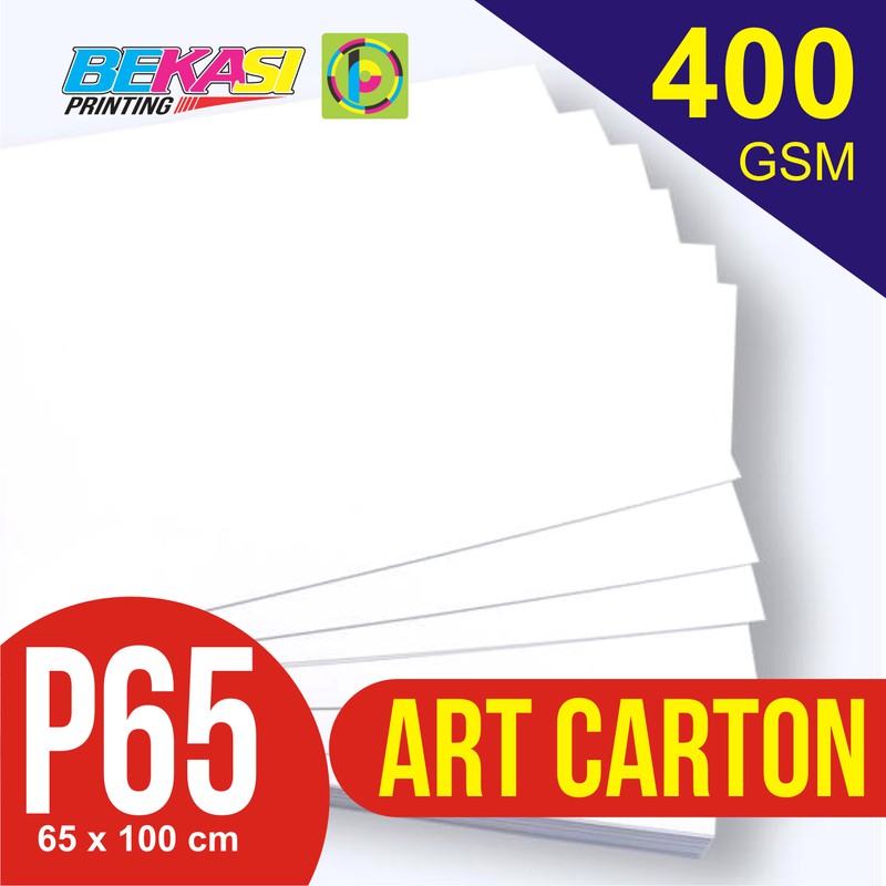 Kertas Art Carton Karton 400 GSM 65 x 100 cm | 1 PACK ISI 10 LEMBAR PLANO