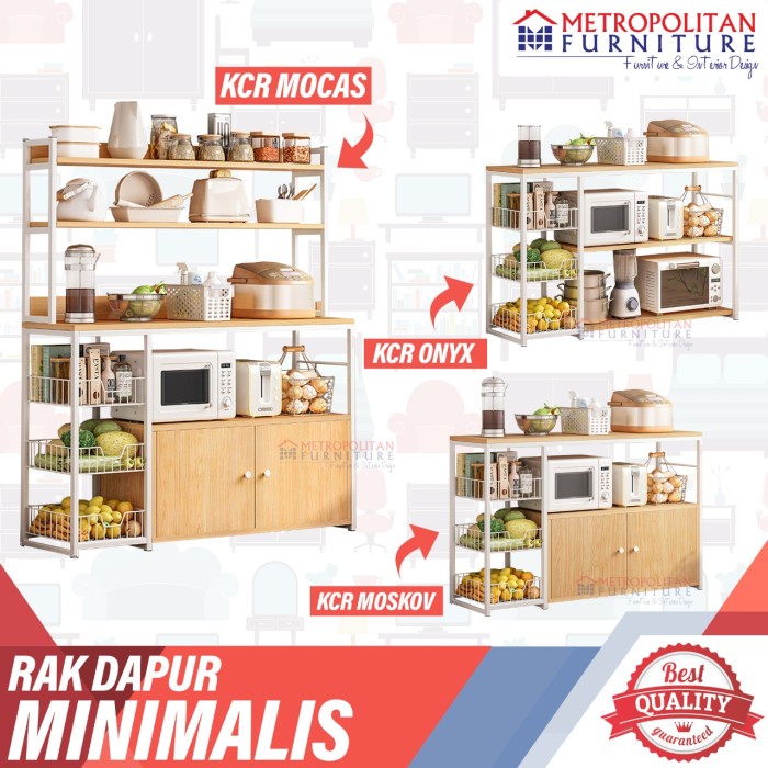 Rak Dapur Mee Do Susun Minimalis Rak Oven Microwave Bumbu Serbaguna