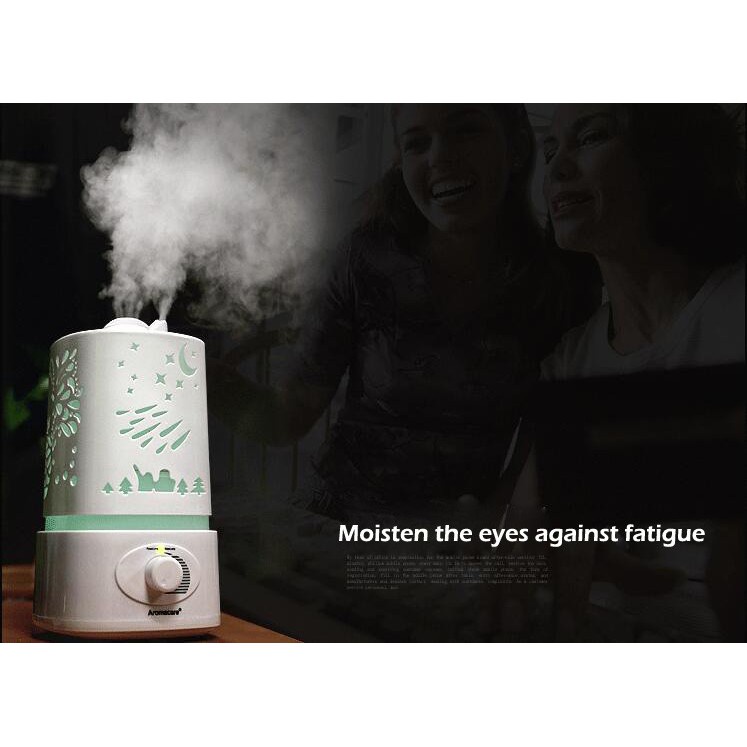 Carved Design Air Humidifier Large Capacity Ultasonic Aroma Diffuser - 1.5L