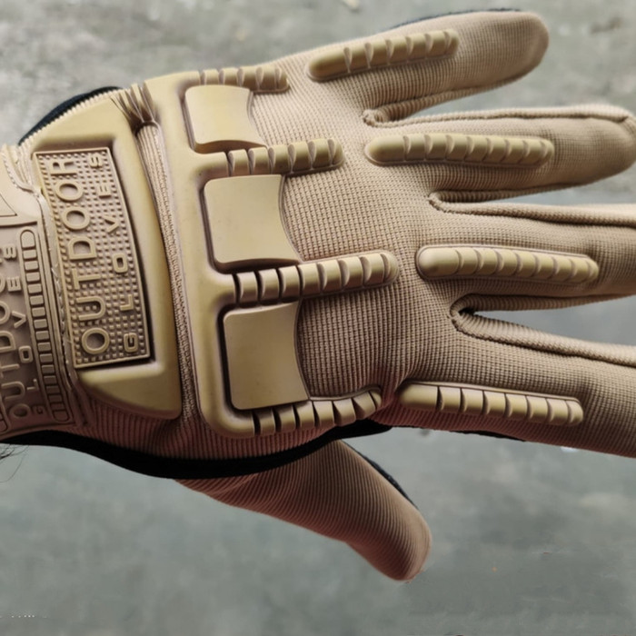 Sarung Tangan Tactical Motor/Hiking Mpact Full - Krem