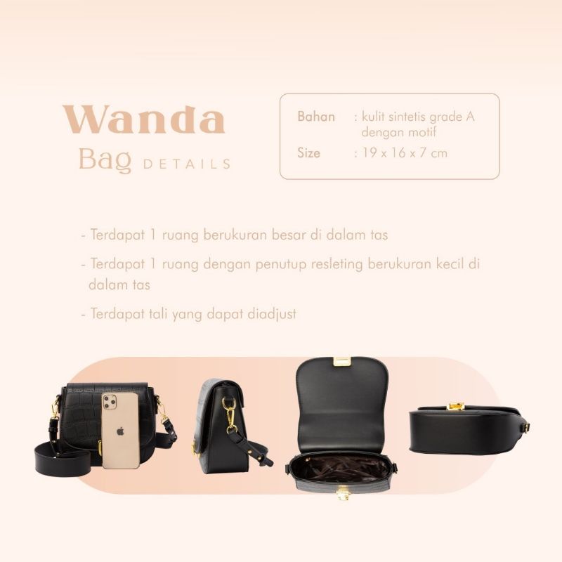 WANDA BAG JIMSHONEY TAS SELEMPANG SLING BAG WANITA