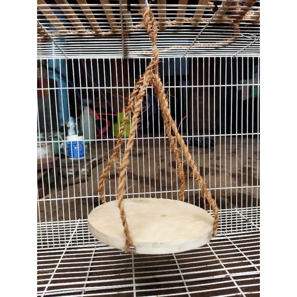 Mainan ayunan bulat burung lovebird gantungan ayunan burung