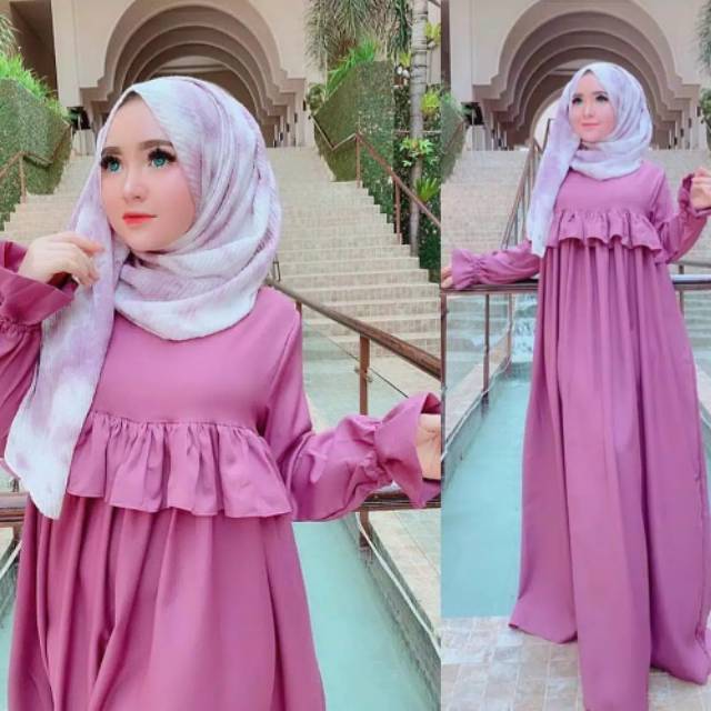 Sauki dress pakaian wanita baju gamis fashion muslim