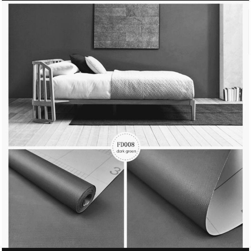 Wallpaper sticker motif polos abu tua