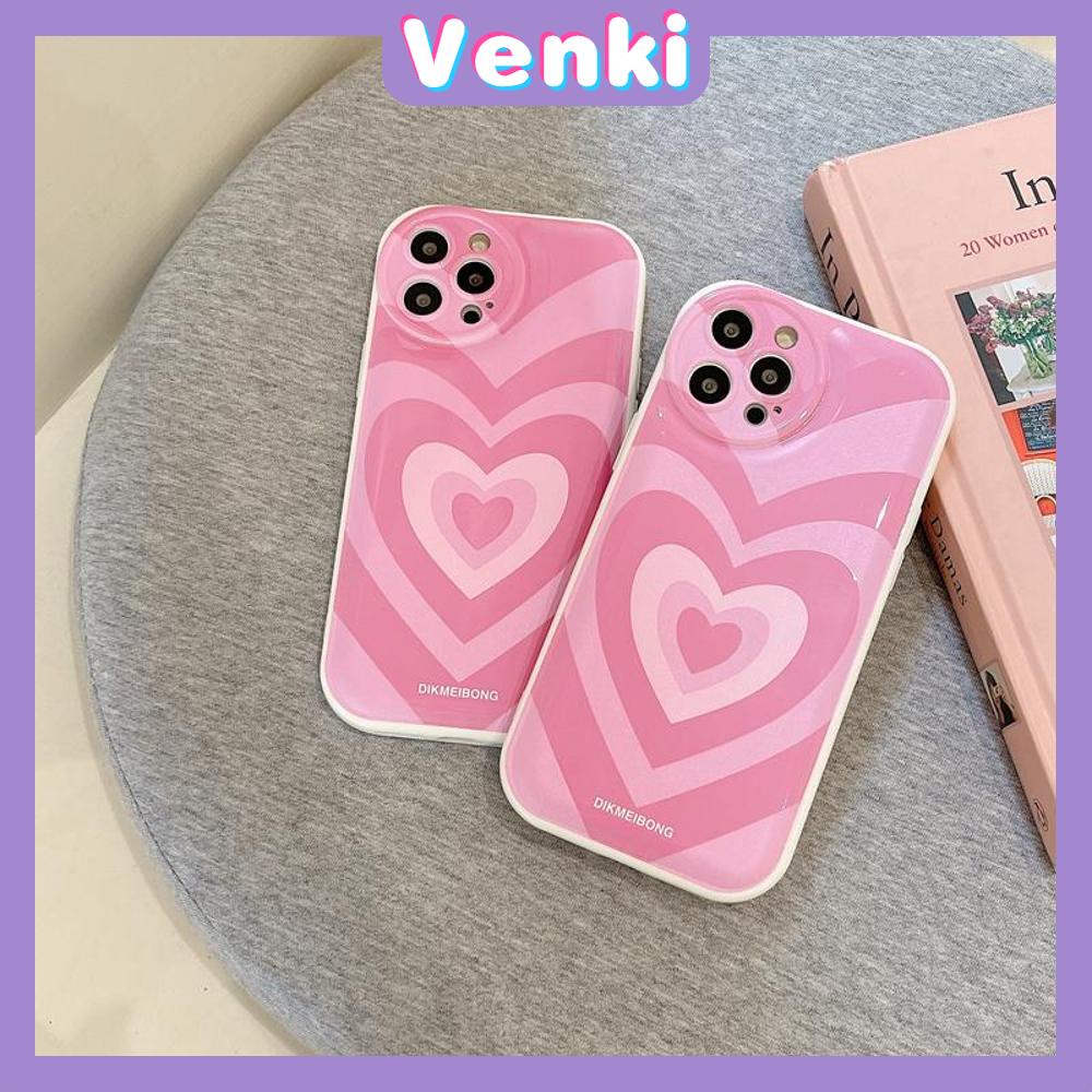 iPhone Case Silicone Soft Case Airbag Shockproof Protection Camera Pink Heart Compatible For iPhone 11 Pro Max 13 Pro Max 12 Pro Max 7Plus xr XS Max