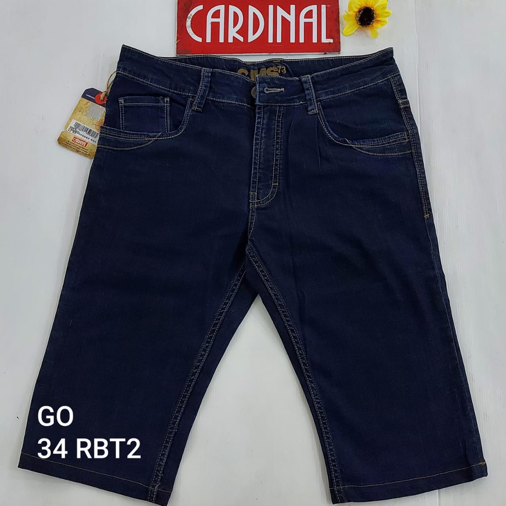 gof 34-CBV CARDINAL JEANS Celana Pria Celana Pendek Bermuda Casual Sobek Slimfit Reguler Fit Reguler