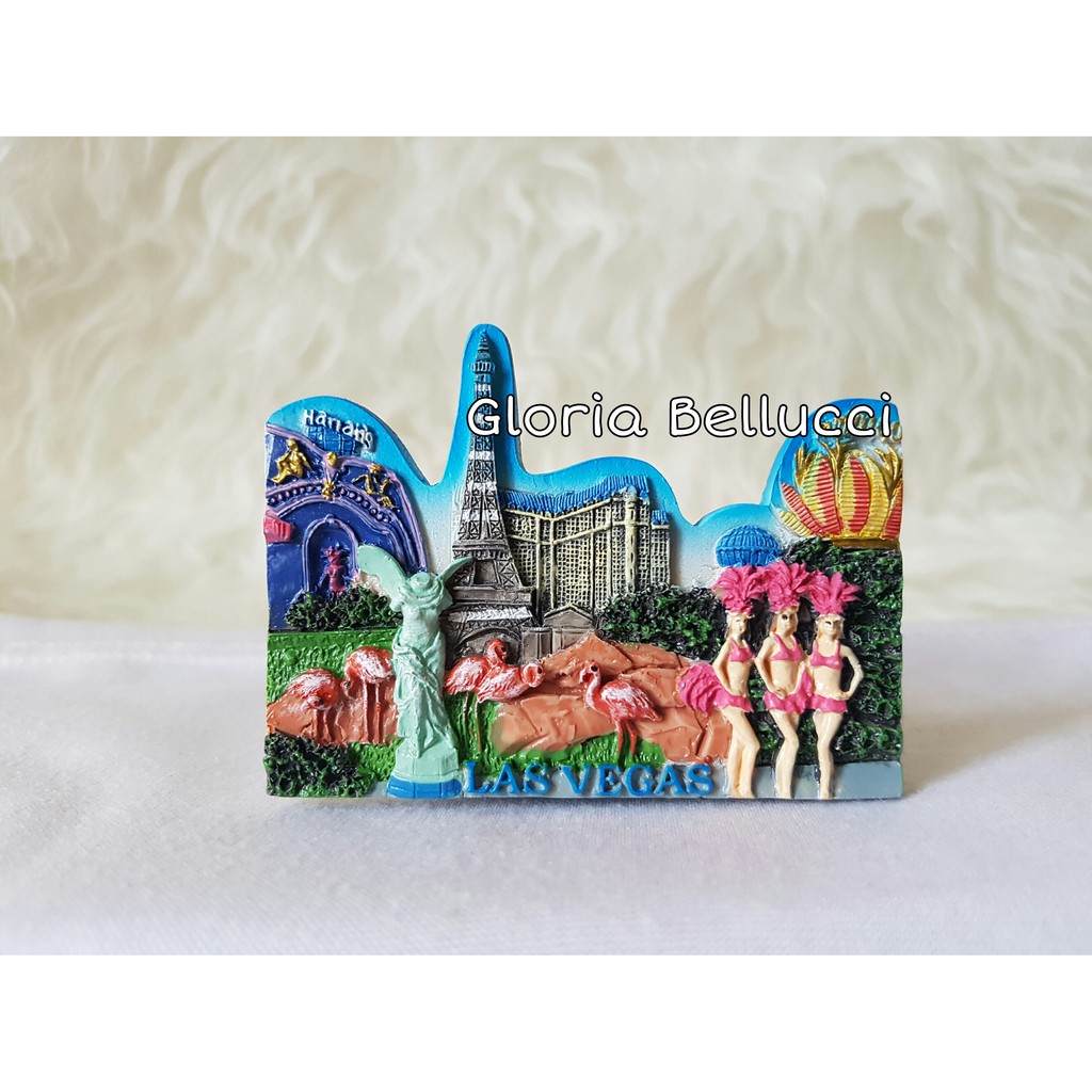 SOUVENIR TEMPELAN MAGNET KULKAS NEGARA AMERIKA LAS VEGAS USA