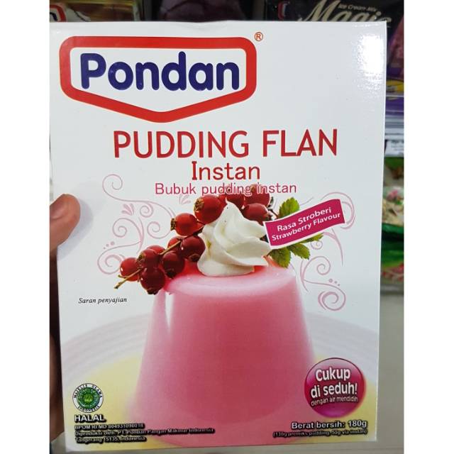 

PONDAN pudding flan instant - bubuk pudding instan - strawberry 180 gr