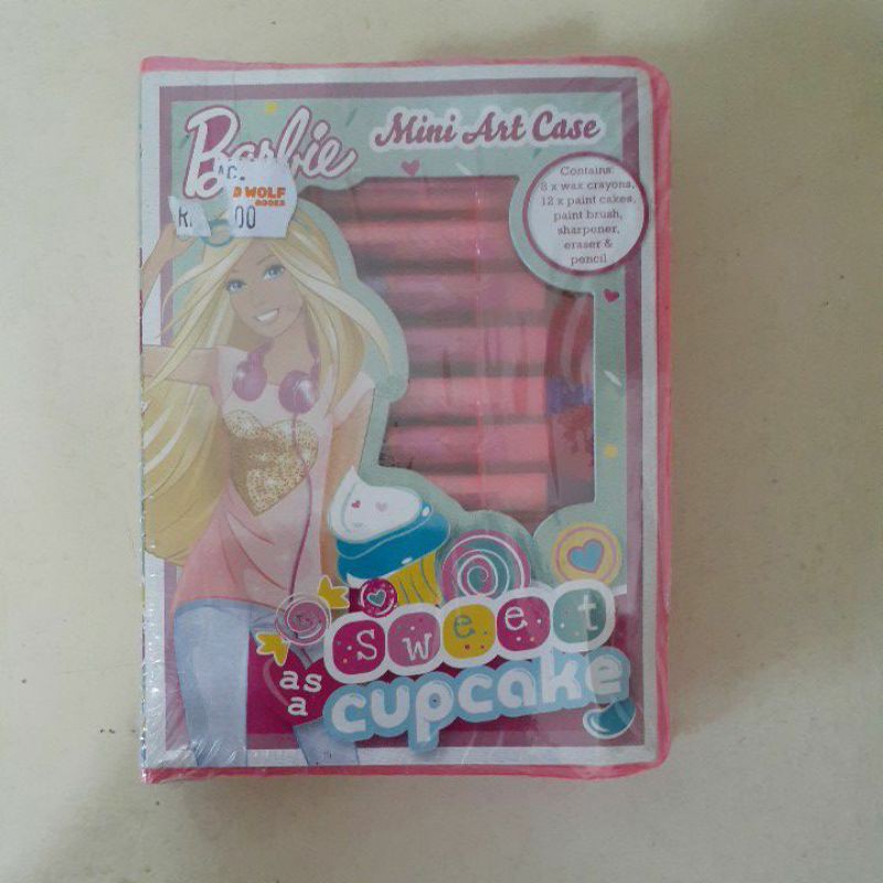 CRAYON - MINI ART SET BARBIE SWEET AS A CUPCAKE #KOPERMAMASALE