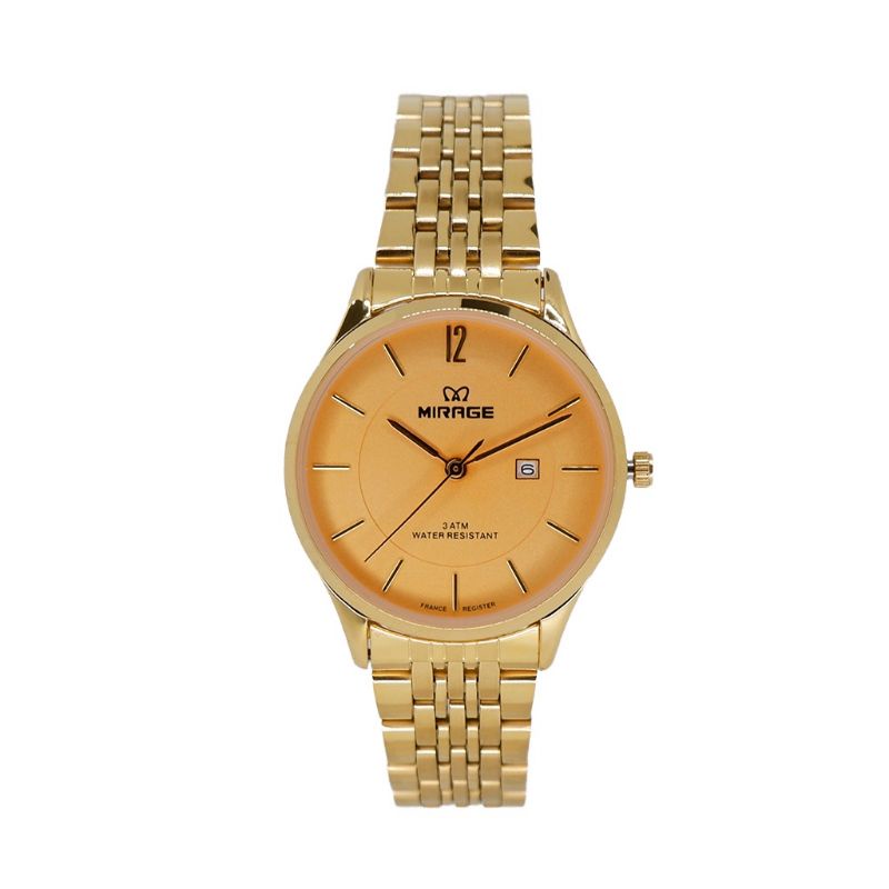 jam tangan Mirage Rante gold wanita 8647 ori