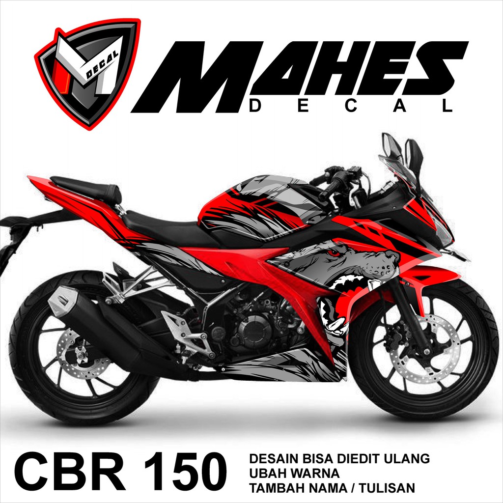 Decal Sticker Striping Cbr 150 Facelift Fullbody Desain Srigala