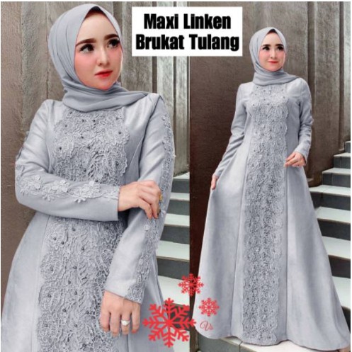 baju gamis wanita terbaru 2021 lebaran mewah/baju gamis remaja terbaru 2021 kekinian abg/baju gamis