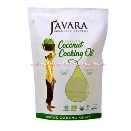 Javara Organic 1.8L Coconut Cooking Oil Minyak Goreng Kelapa Organik Jafara Refill 1.8 liter 1800ml Kemasan Pouch Plastik Java Ra