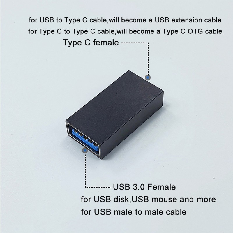 VIVI Type C Female to Female, USB C Male to Male, USB 3.0 to Type C Female Converter Adapter for Mobile Phone Tablet Computer