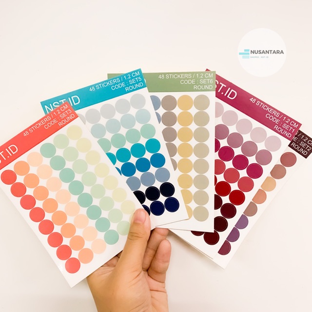 

STIKER DOT/BULAT COLOR PALETTE SCRAPBOOK DIY Bujo Diary Tumblr Cute AESTHETICS