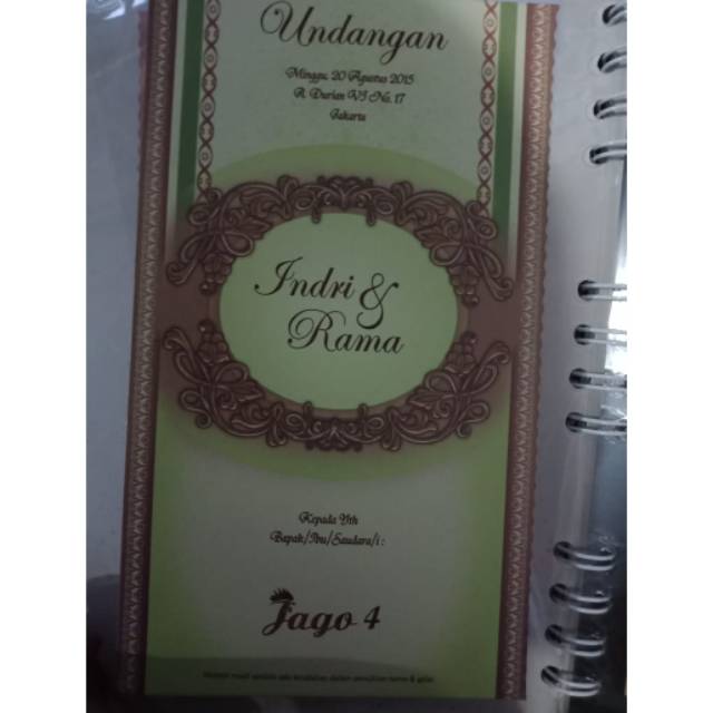 Undangan model jago 4 Bogor