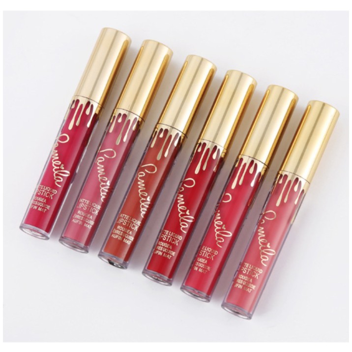 LAMEILA Lipstick Cair Matte Lipstik Tahan Lama Lip Gloss 6 Warna LA014